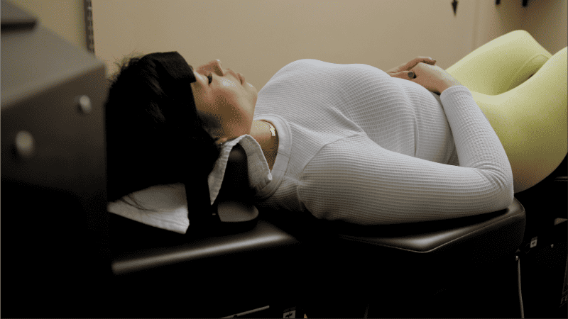 Ally on Decompression table at amzaing life chiropractic and wellness located in mill creek wa